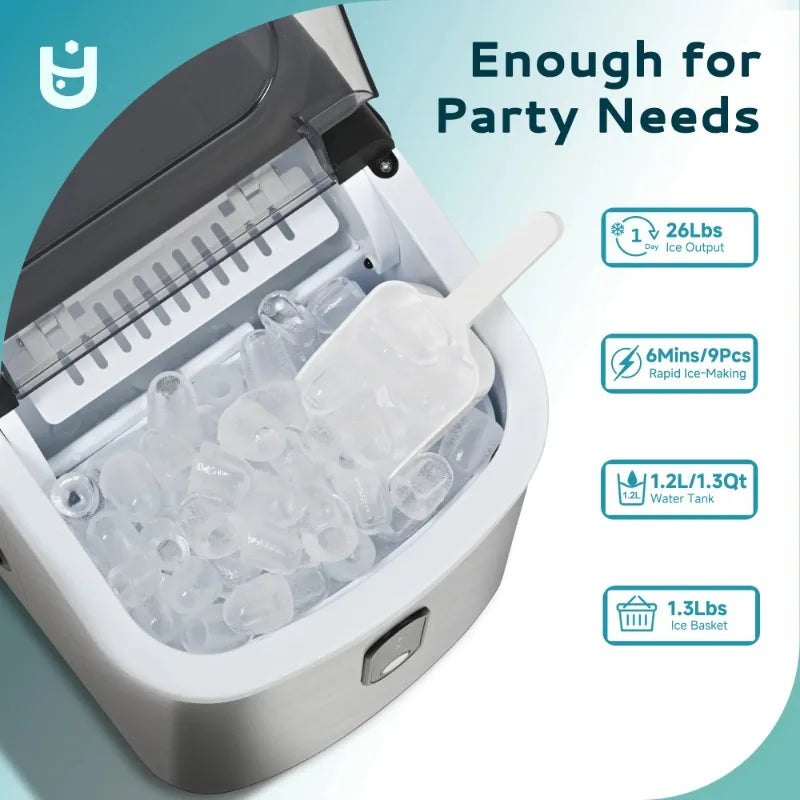 EUHOMY Countertop Ice Maker